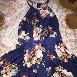 Cute blue floral romper